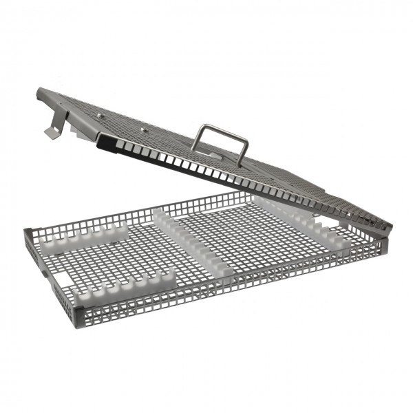 p.i.c.®-tray mit 4 Stegen und Deckel, 21 Instrumente, L271 x B175 x H28 mm