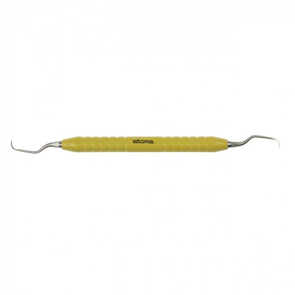 Kürette, Langer L5-6, Titan, color-stick® gelb, Ø 10 mm